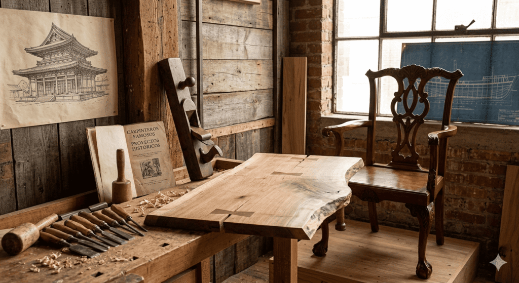 Trabajos antiguos de madera